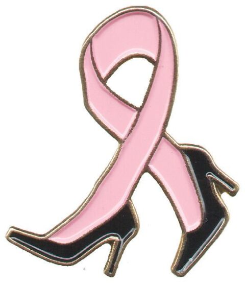 Cancer High Heels Ribbon Pin | (5 Pack)