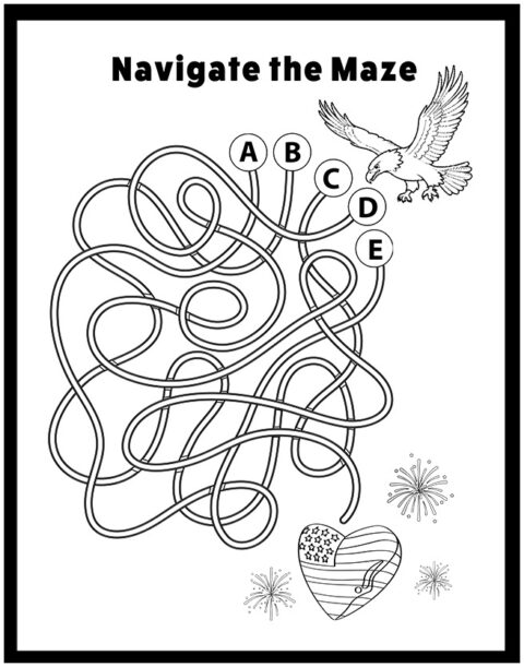 Coloring Page – Navigate the Maze
