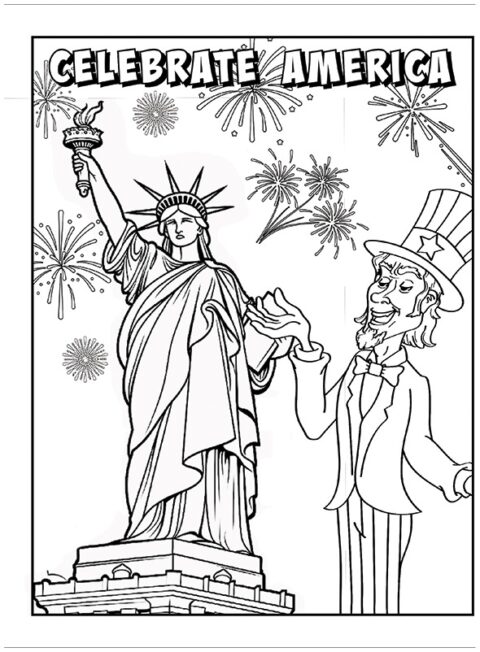 Coloring Page – Statue of Liberty