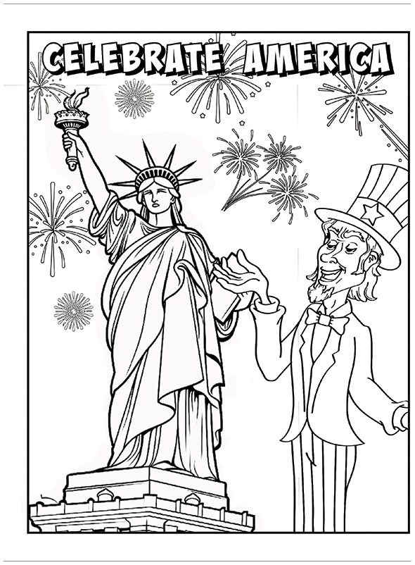 Coloring Page – Statue of Liberty