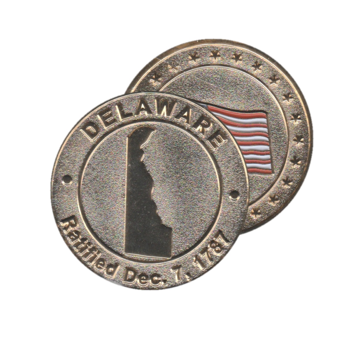 Delaware Commemorative Coin - Flag Back