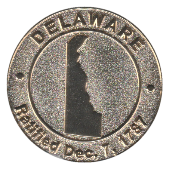 Delaware Commemorative Coin - Flag Back - Image 2