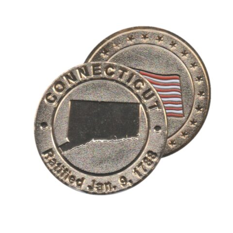 connecticut commemorative coin flag back