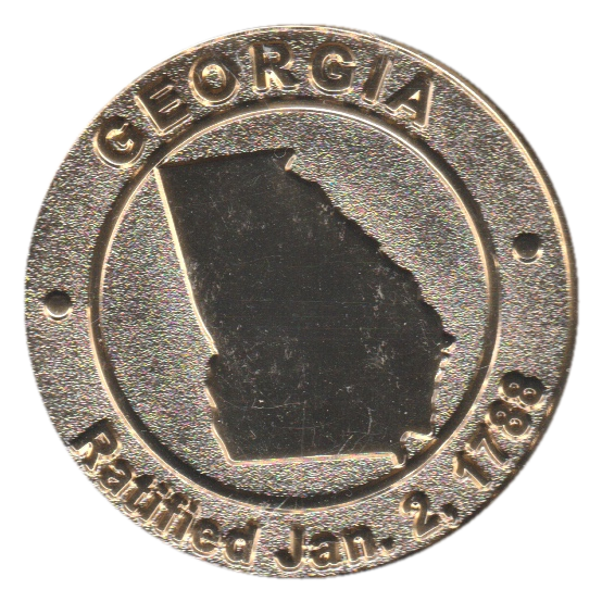 Georgia Commemorative Coin - Flag Back - Image 2
