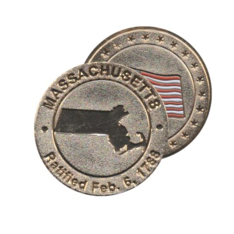 Massachusetts Commemorative Coin - Flag Back