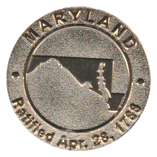 Maryland Commemorative Coin - Flag Back - Image 2