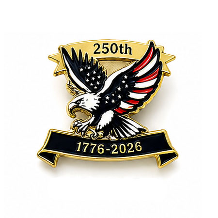 250th anniversary eagle lapel pin